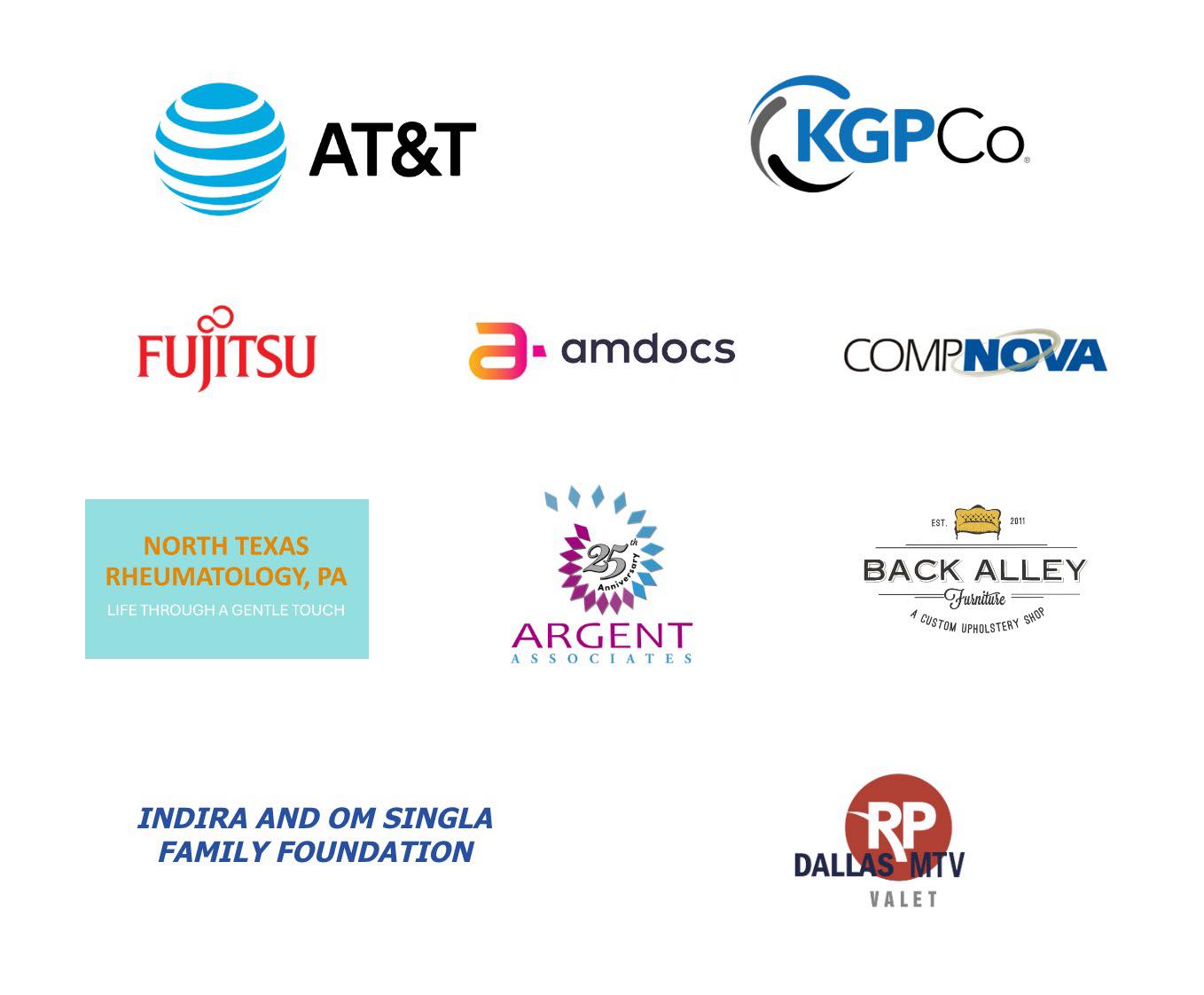 List of 2024 luncheon sponsors, AT&T, Fujitsu, KGPCo, AmDocs, Compnova,